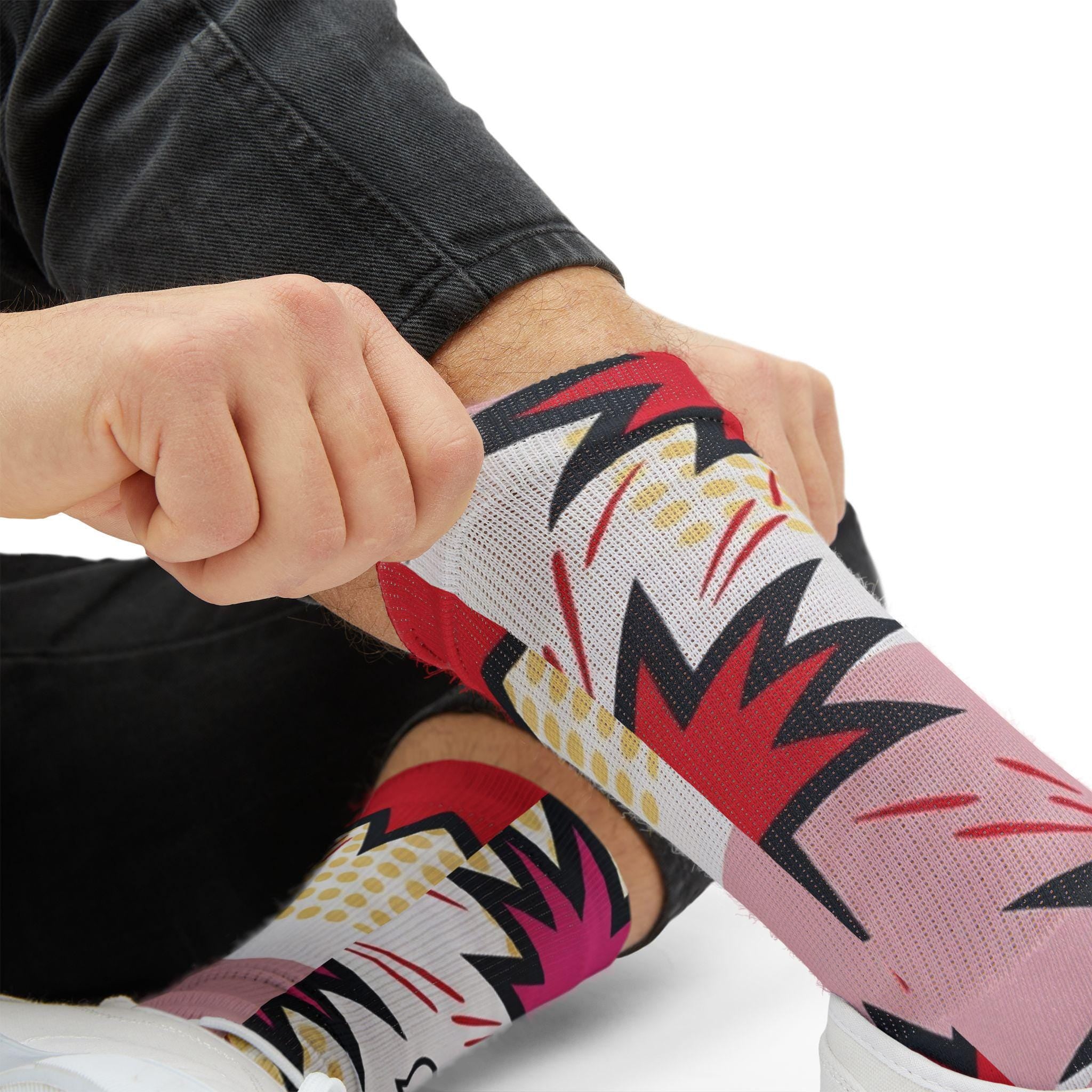 Matching Socks for Jordan 4 Retro Comic 5 Inspired Design