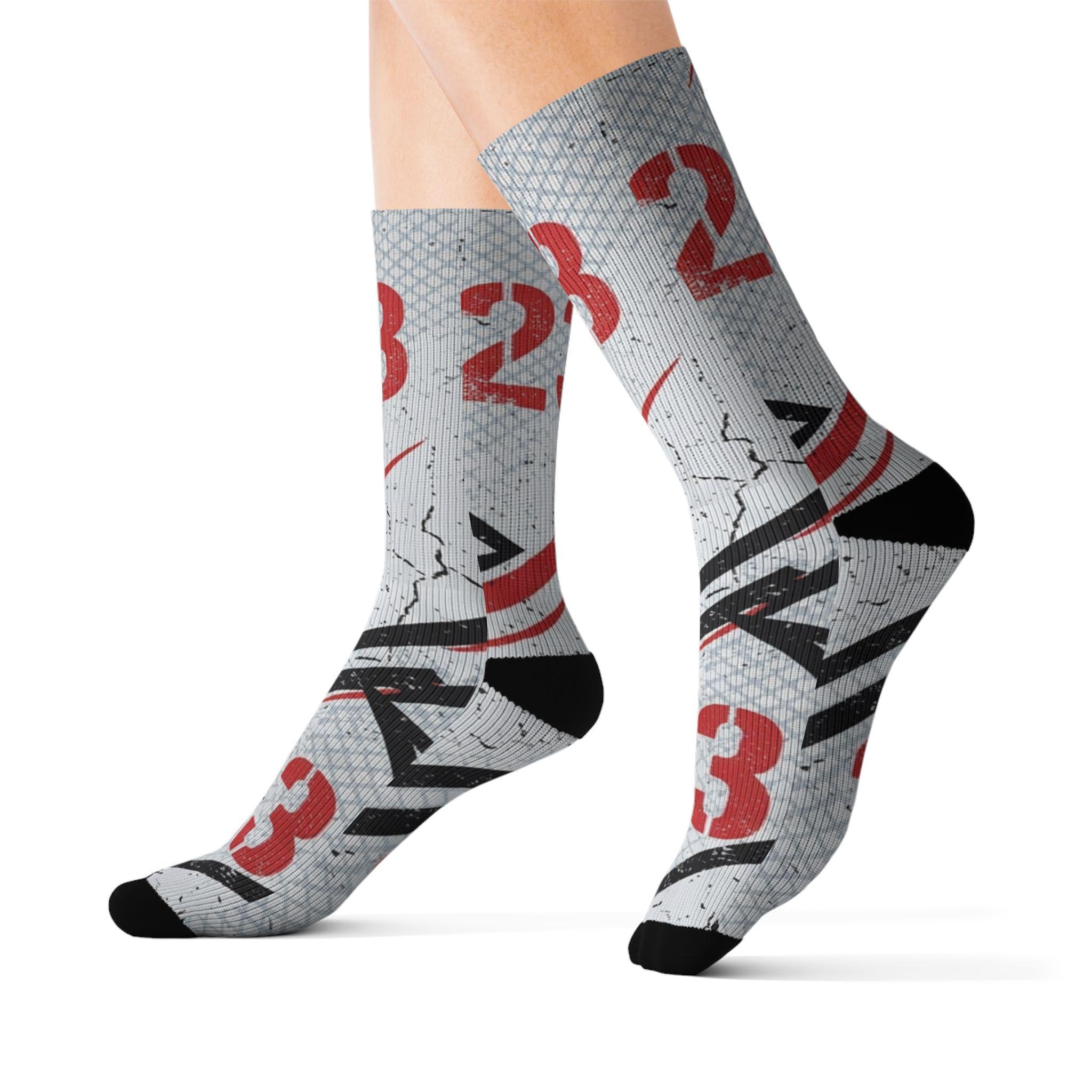 Matching Socks for Jordan 5 Retro Fire Red 2025 Inspired Design