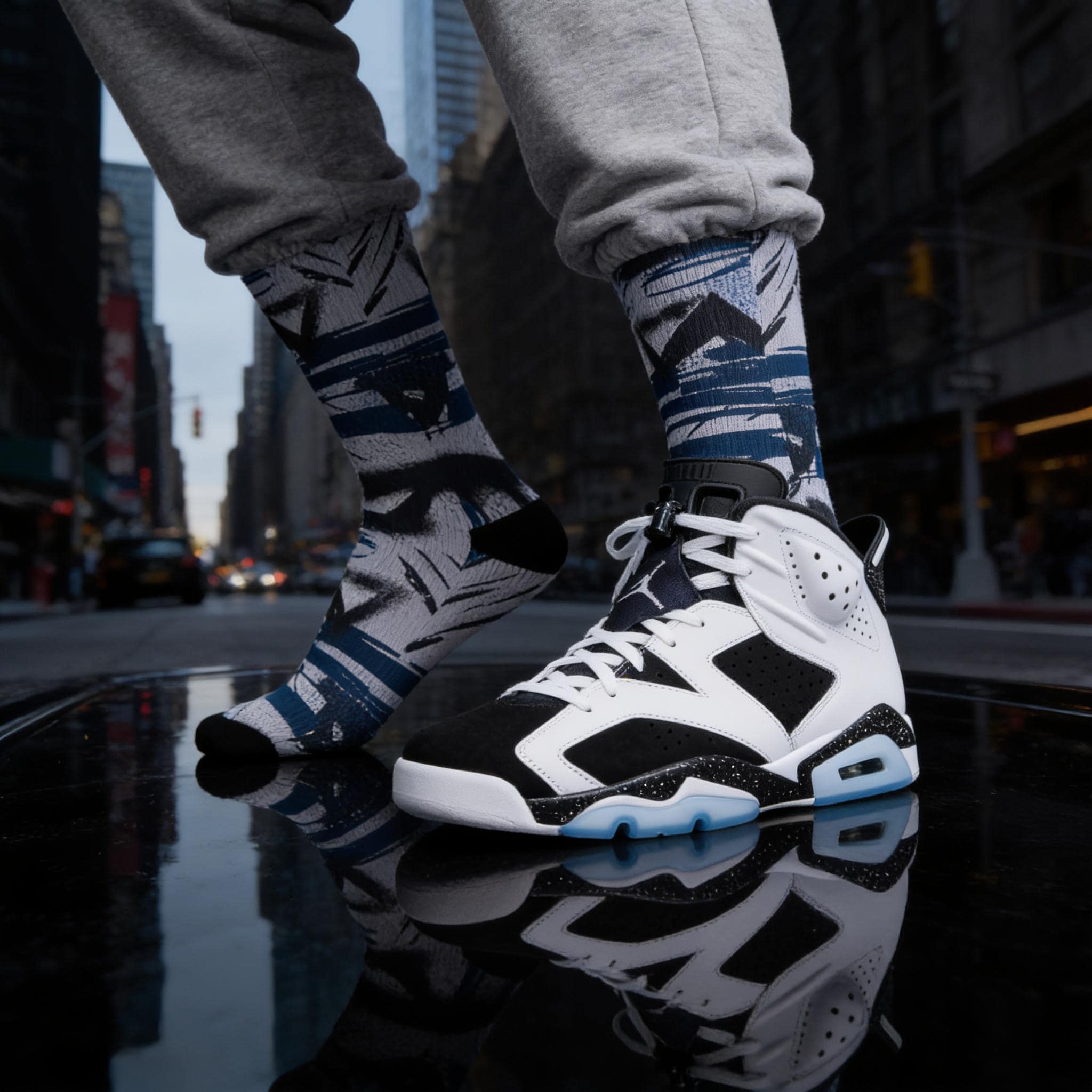 Matching Socks for Jordan 6 Retro Oreo 2026 Inspired Design