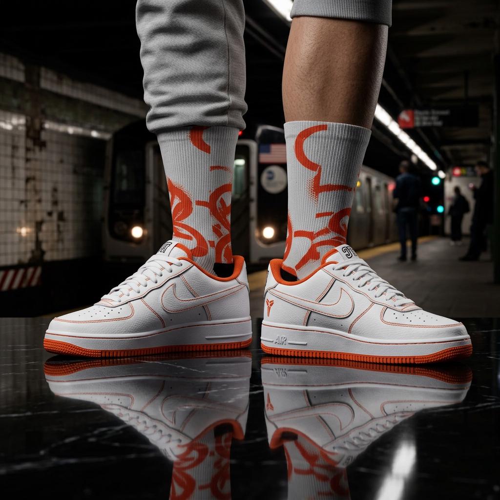 2.0 Matching Socks for Kobe Bryant x Air Force 1 Low Protro Lord Of The Rings Inspired Design